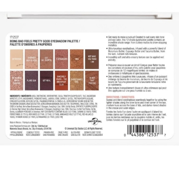 PHYSICIANS FORMULA THE BREAKFAST CLUB 12 COLOR EYESHADOW PALETTE - Picture 4 of 11